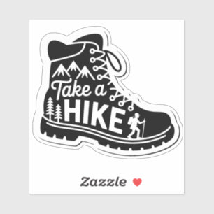 Maak een Hike Boot Silhouette Design Sticker
