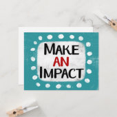 Maak een impact Wenskaart Kaart (Voorkant / Achterkant in situ)