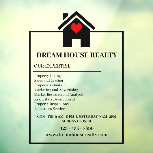 Maak een indruk met Real Estate Window Decals (Vel 3)