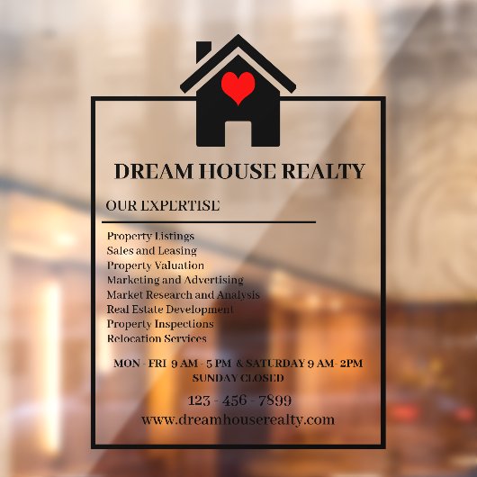 Maak een indruk met Real Estate Window Decals (Vel 2)