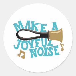 Maak een Joyful Noise Handbell Spelaars Ronde Sticker