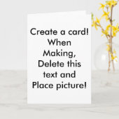 Maak een kaart! kaart (Gele Bloem)