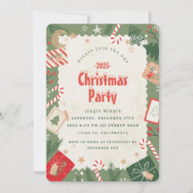 Maak een kerstfeest uitnodiging