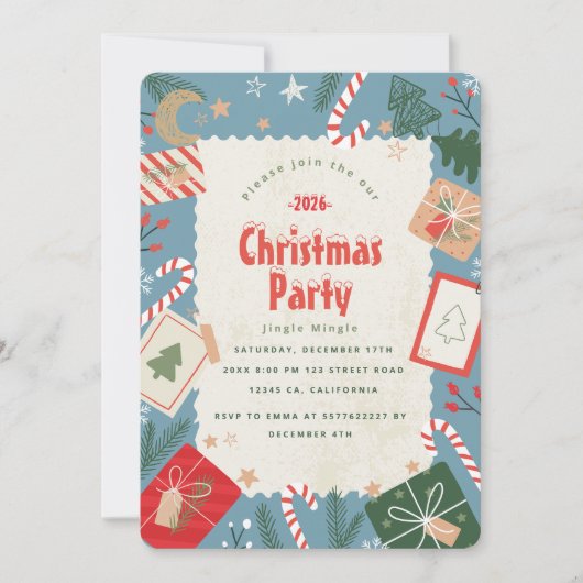 Maak een Kerstfeest Uitnodiging (Voorkant)