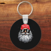 Maak een kerstfeest weer leuk Xmas Trump Sant Sleutelhanger (Voorkant)