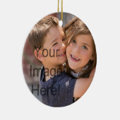 Maak een kerstversiering - voeg foto's en tekst to keramisch ornament (Rechts)