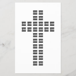 Maak een kruispatroon met elk logo of elke afbeeld flyer