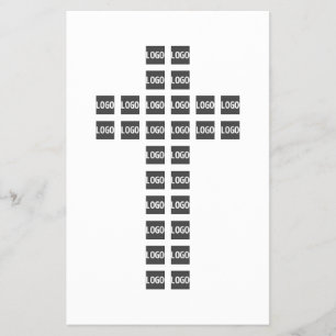 Maak een kruispatroon met elk logo of elke afbeeld flyer