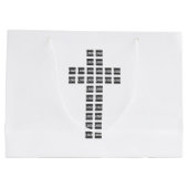 Maak een kruispatroon met elk logo of elke afbeeld groot cadeauzakje (Achterkant)