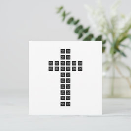 Maak een kruispatroon met elk logo of elke afbeeld notitiekaartje