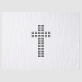 Maak een kruispatroon met elk logo of elke afbeeld tissuepapier