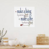 "Maak een leven - maak een leven" Poster (Keuken)