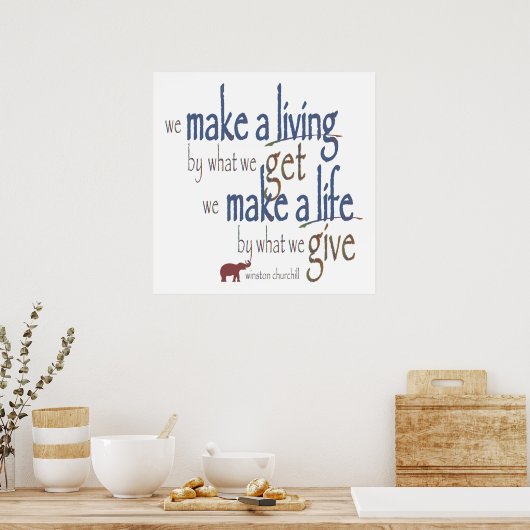 "Maak een leven - maak een leven" Poster (Keuken)