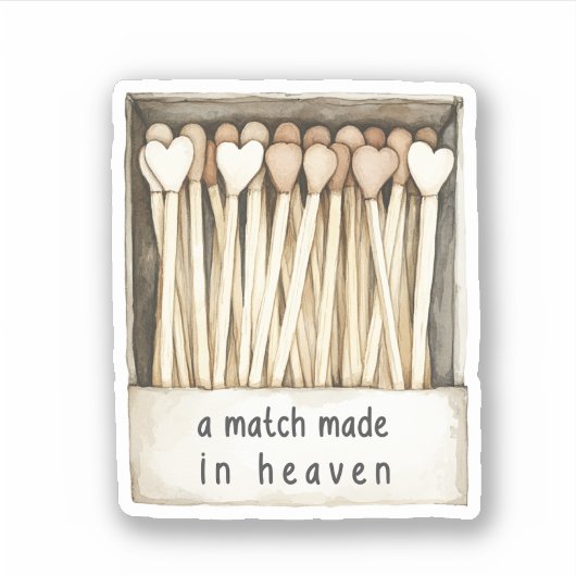 Maak een match in de hemel sticker (Voorkant)