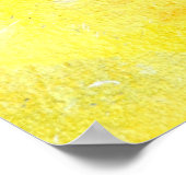 'Maak een Mess' grijs en geel Abstract Poster (Hoek)