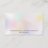 Maak een moderne roze parelbruine holografisch visitekaartje (Achterkant)