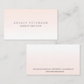 Maak een moderne, simpele, roze witte kleur visitekaartje (Voorkant / Achterkant)