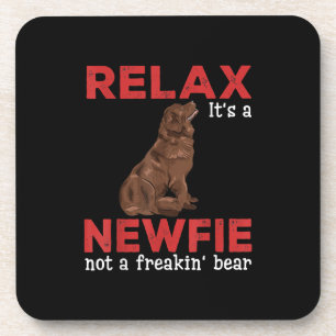 Maak een nieuw bestand los Kute newfoundland dog Bier Onderzetter