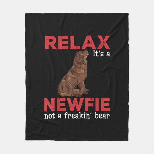Maak een nieuw bestand los | Kute newfoundland dog Fleece Deken (Voorkant)