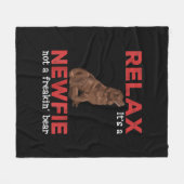 Maak een nieuw bestand los | Kute newfoundland dog Fleece Deken (Voorkant (Horizontaal))