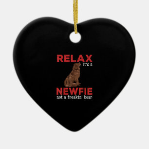 Maak een nieuw bestand los Kute newfoundland dog Keramisch Ornament