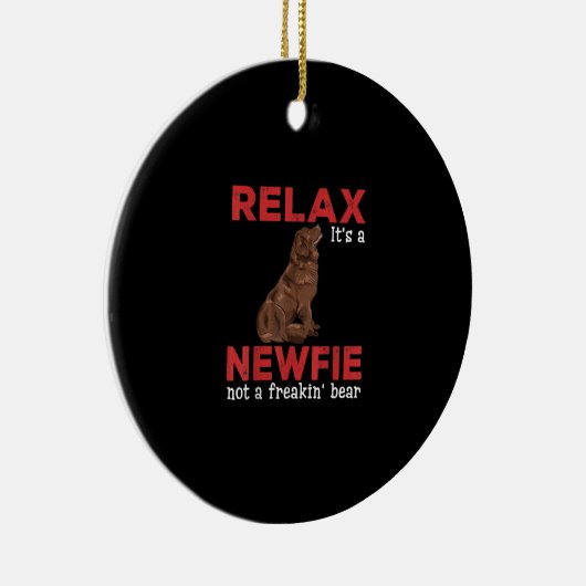 Maak een nieuw bestand los | Kute newfoundland dog Keramisch Ornament (Rechts)