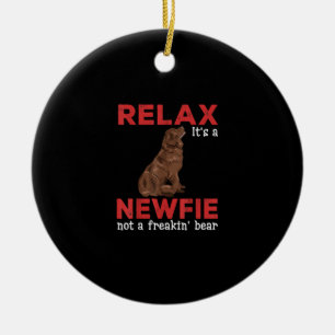 Maak een nieuw bestand los Kute newfoundland dog Keramisch Ornament