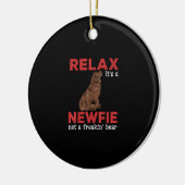 Maak een nieuw bestand los | Kute newfoundland dog Keramisch Ornament (Links)