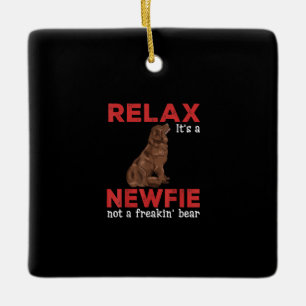 Maak een nieuw bestand los   Kute newfoundland dog Keramisch Ornament