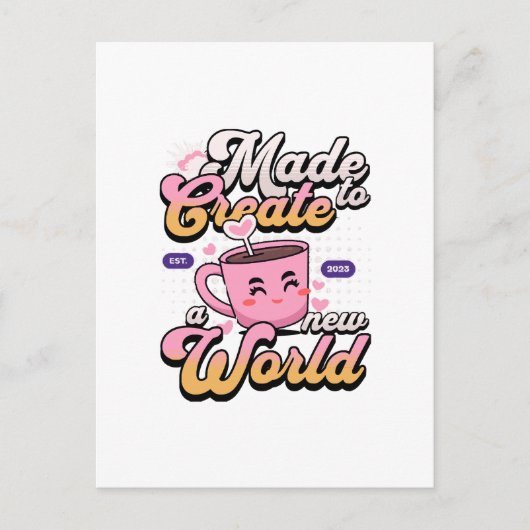 Maak een nieuwe wereld briefkaart (Voorkant)