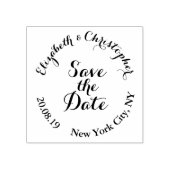 Maak een op maat gemaakte elegante script save the rubberstempel (Afrduk)