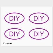 Maak een paarse Europese stijl Ovale Sticker (Vel)