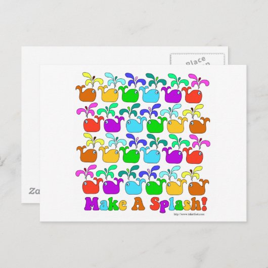 Maak een plash briefkaart (Voorkant / Achterkant)