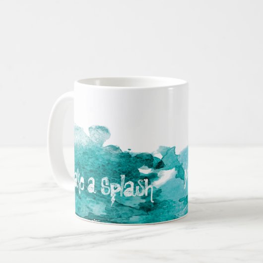 Maak een plash  koffiemok (Voorkant links)