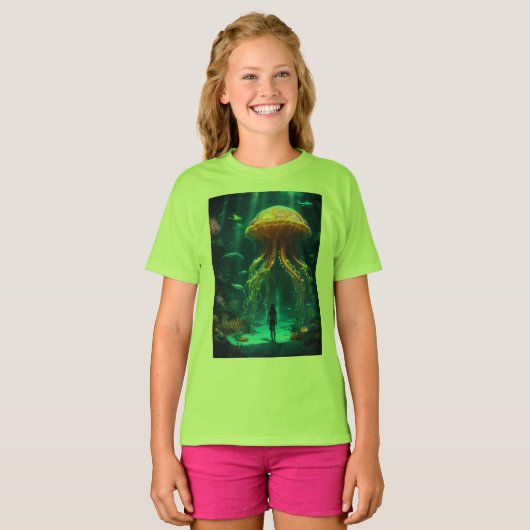 Maak een plons met dit betoverende marmer. t-shirt (Voorkant volledig)