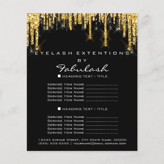 Maak een prachtige prijslijst met Gold Black Drive Flyer (Voorkant)