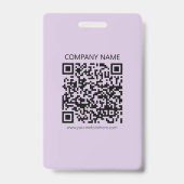 Maak een QR-code | Bleek lavendel paars Badge (Voorzijde)