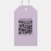 Maak een QR-code | Bleek lavendel paars Cadeaulabel (Voorkant)