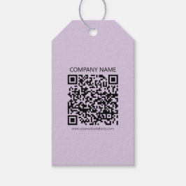 Maak een QR-code | Bleek lavendel paars Cadeaulabel
