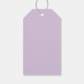 Maak een QR-code | Bleek lavendel paars Cadeaulabel (Achterkant)