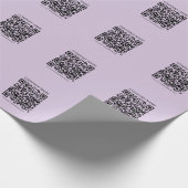 Maak een QR-code | Bleek lavendel paars Cadeaupapier (Hoek)