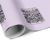 Maak een QR-code | Bleek lavendel paars Cadeaupapier (Rol Hoek)