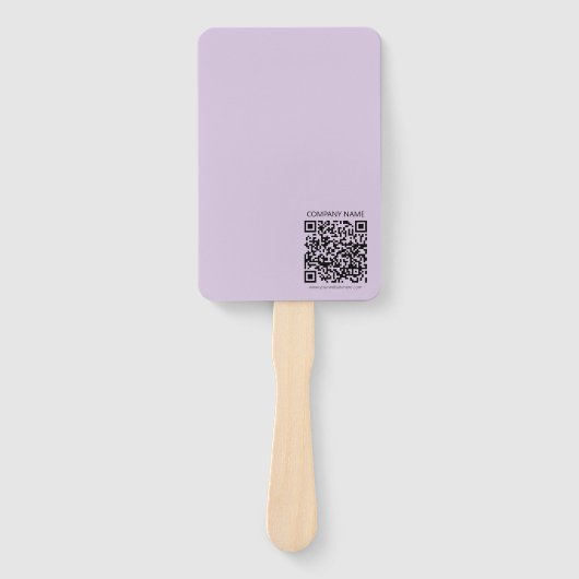Maak een QR-code | Bleek lavendel paars Handwaaier (Voorkant)