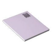 Maak een QR-code | Bleek lavendel paars Notitieblok (Schuin)