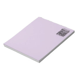 Maak een QR-code | Bleek lavendel paars Notitieblok