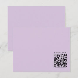 Maak een QR-code | Bleek lavendel paars Notitiekaartje