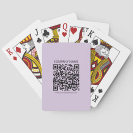 Maak een QR-code | Bleek lavendel paars Pokerkaarten