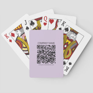 Maak een QR-code   Bleek lavendel paars Pokerkaarten
