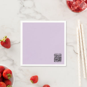 Maak een QR-code Bleek lavendel paars Servet