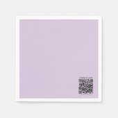 Maak een QR-code | Bleek lavendel paars Servet (Voorkant)